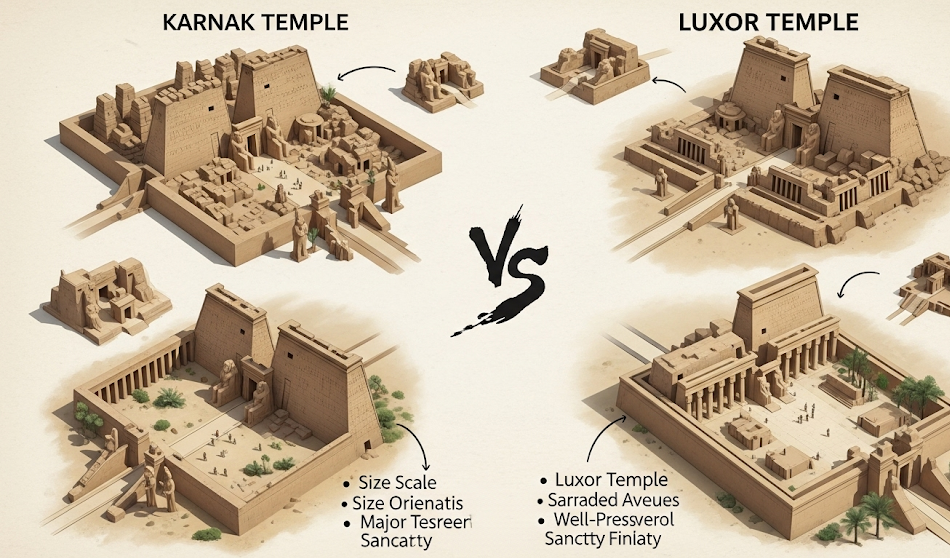 カルナック神殿とルクソール神殿 違い：まとめ