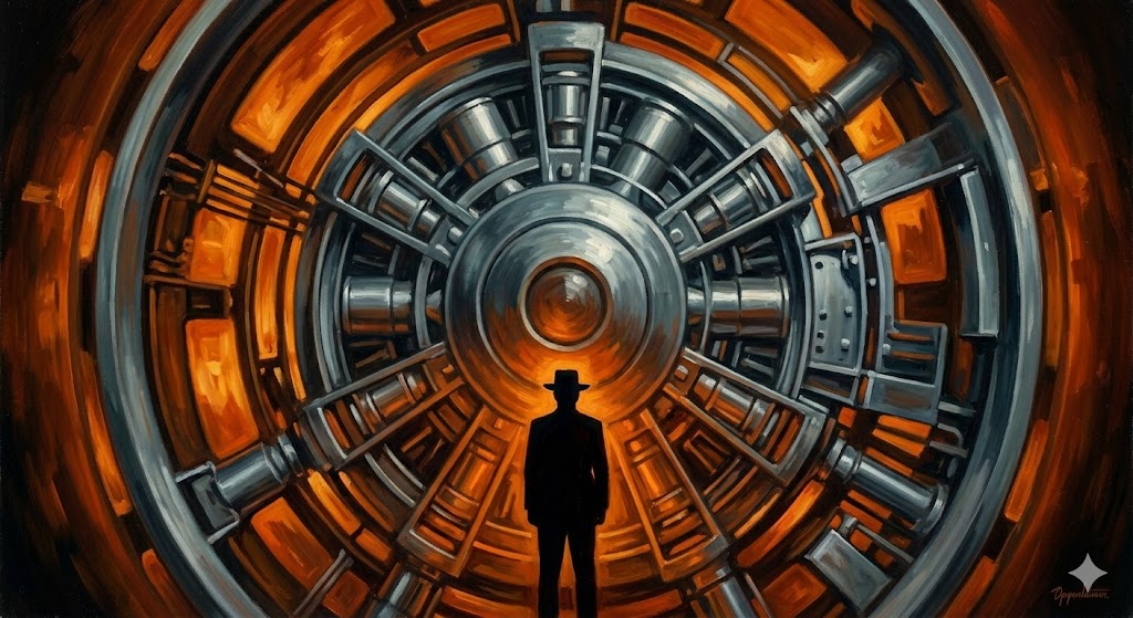 巨大な水爆の影と反対する姿